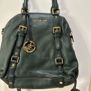 Michael Kors Satchel Shoulder Bag Dark Green